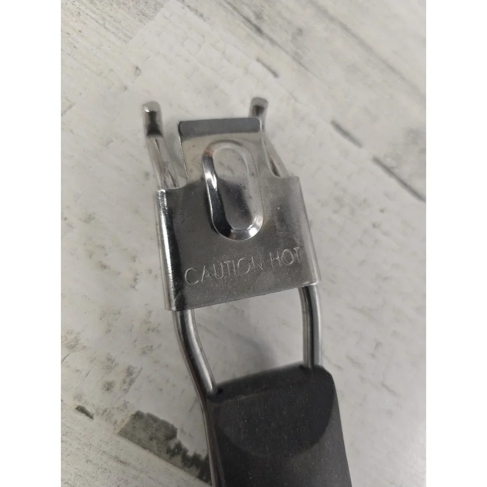 Universal Stainless Steel Pan Gripper Pot Lifter Tool Heat Shield Black Handle